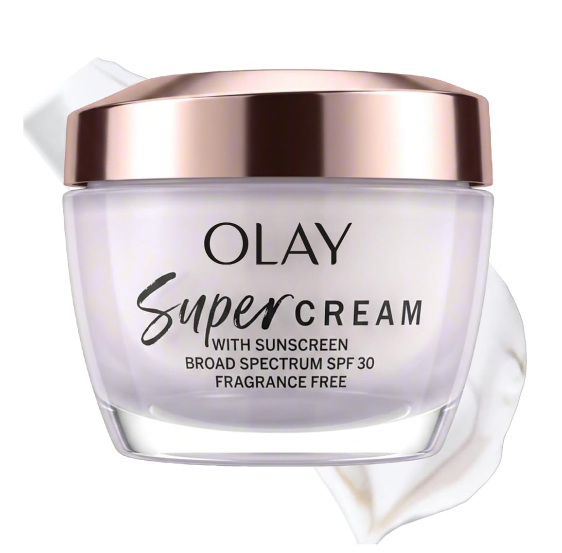 Olay Super Cream with Sunscreen SPF 30, Lightweight Face Moisturizer with Sun Protection, 5-in-1 Skin Care Benefits - Hydrating, Brightening, Firming - Niacinamide, Vitamin C, Collagen Peptide, 1.7 oz