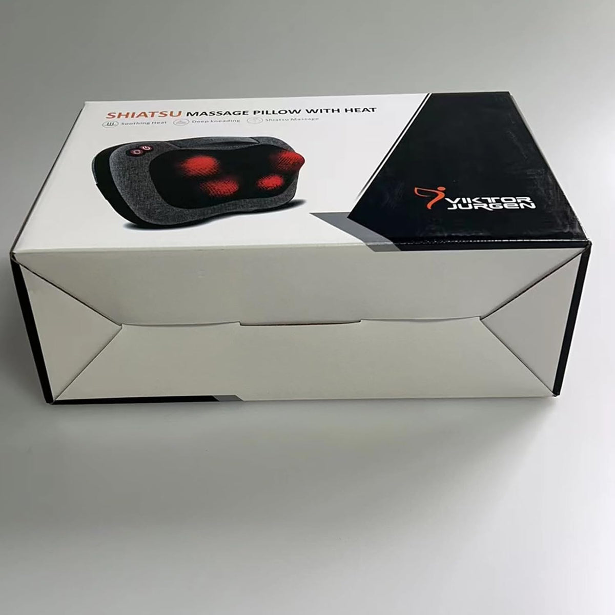 VIKTOR JURGEN Shiatsu Back Massager with Heat for Pain Relief, Gray