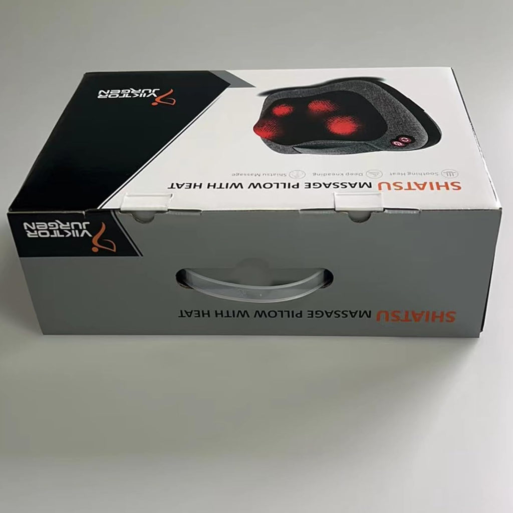 VIKTOR JURGEN Shiatsu Back Massager with Heat for Pain Relief, Gray