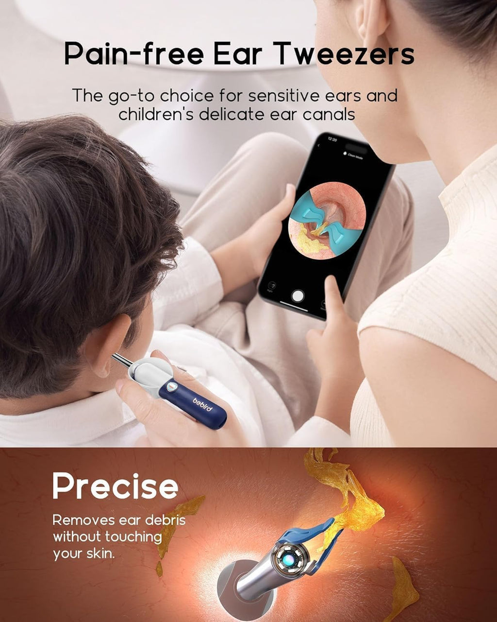 Bebird D39R Ear Wax Removal:Ear Camera with Storage Case &Painless Tweezers