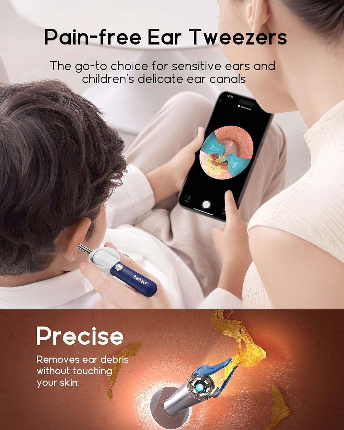 Bebird D39R Ear Wax Removal:Ear Camera with Storage Case &Painless Tweezers