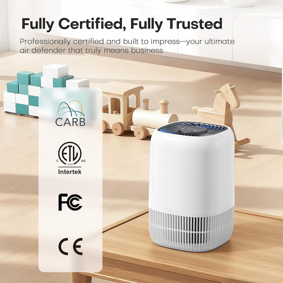 VOOPNU Air Purifiers for Home, High Efficiency Filter Up to 1076 Ft², White