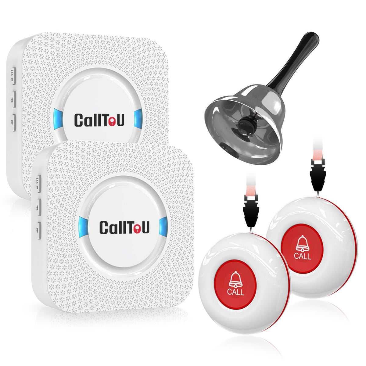 CallToU Caregiver Pager with 2 Wireless Call Button for Elderly at Home