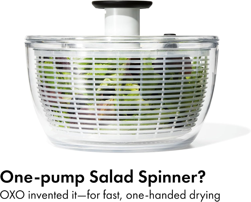 OXO Good Grips 6.22 Qt Salad Spinner, Vegetable Washer with Bowl & Strainer