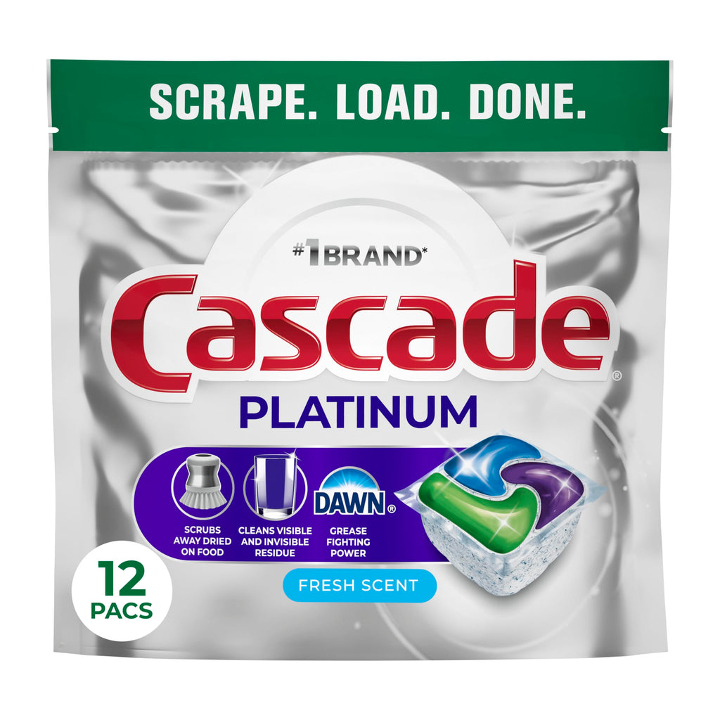 Cascade Platinum Dishwasher Pods, Dishwasher Detergent, Dish Detergent Soap, Fresh, 71 count (Pack of 2)
