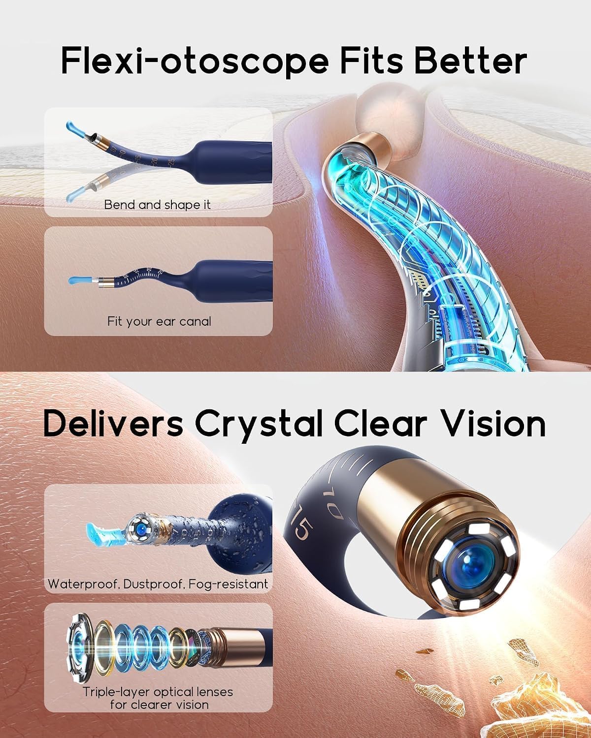 Bebird D39R Ear Wax Removal:Ear Camera with Storage Case &Painless Tweezers