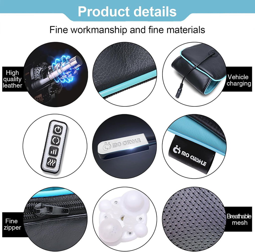 Mo Cuishle Women Men Gifts, Shiatsu Back Shoulder & Neck Massager with Heat