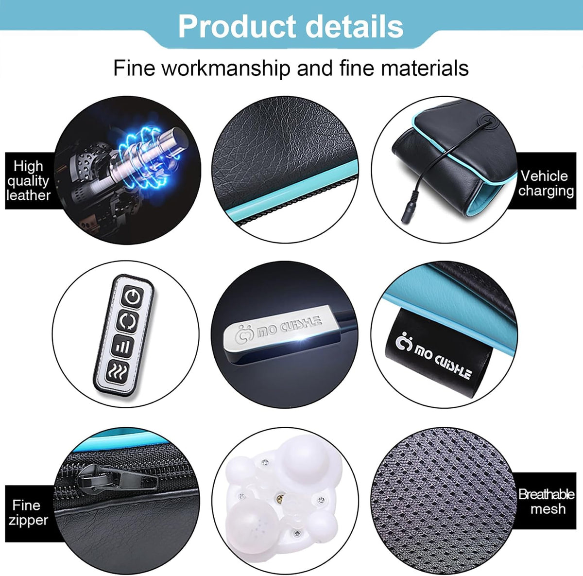 Mo Cuishle Women Men Gifts, Shiatsu Back Shoulder & Neck Massager with Heat