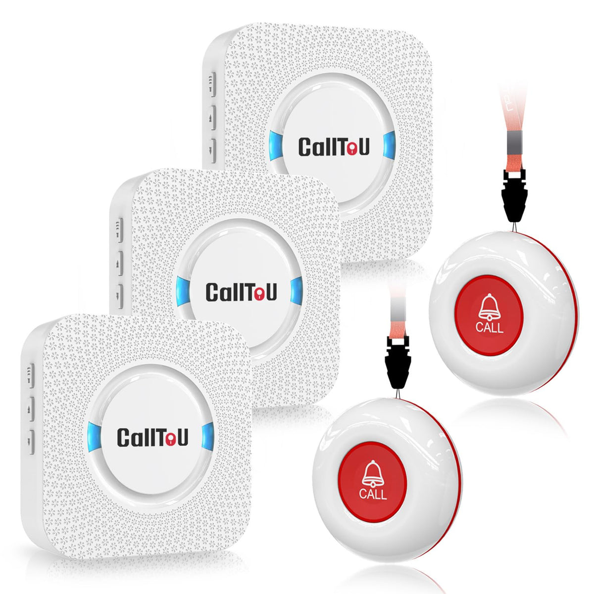 CallToU Caregiver Pager with 2 Wireless Call Button for Elderly at Home