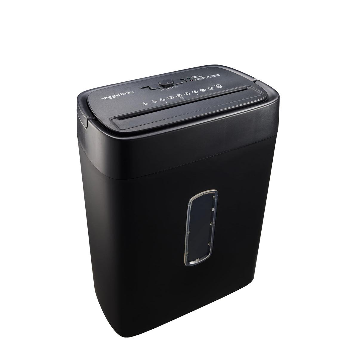 Amazon Basics 6-Sheet Cross-Cut Paper and Credit Card Shredder with 3.8 Gallon Bin, Shreds Staples, Black
