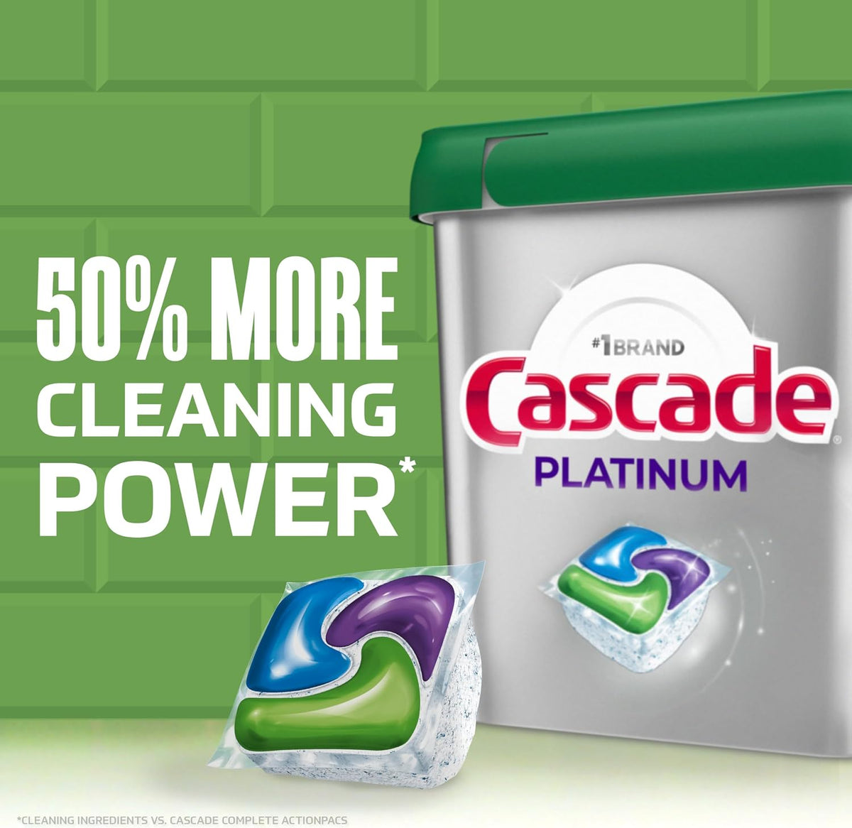 Cascade Platinum Dishwasher Pods, Dishwasher Detergent, Dish Detergent Soap, Fresh, 71 count (Pack of 2)