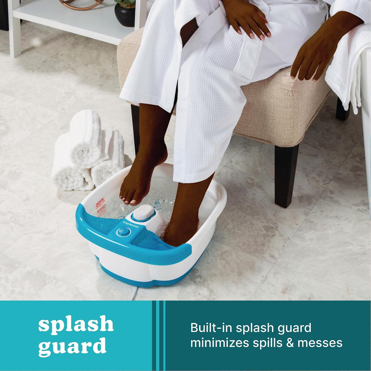 Homedics Bubble Mate Foot Spa, Toe Touch Controlled Foot Bath