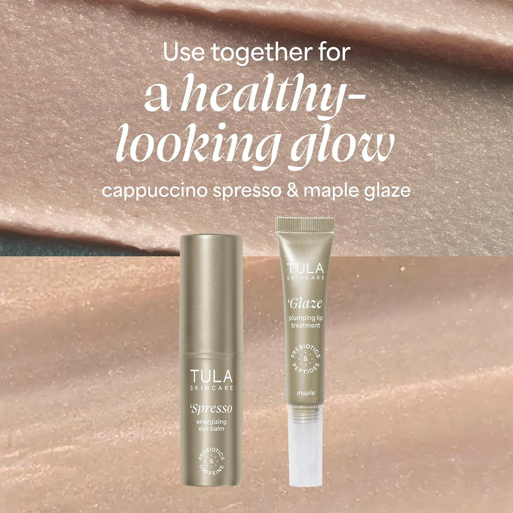 TULA Skin Care Spresso Energizing Eye Balm - Energizing & Hydrating Caffeine Under Eye Treatment for Dark Circles, Portable and Perfect to Use On-the-go, 0.35 oz.