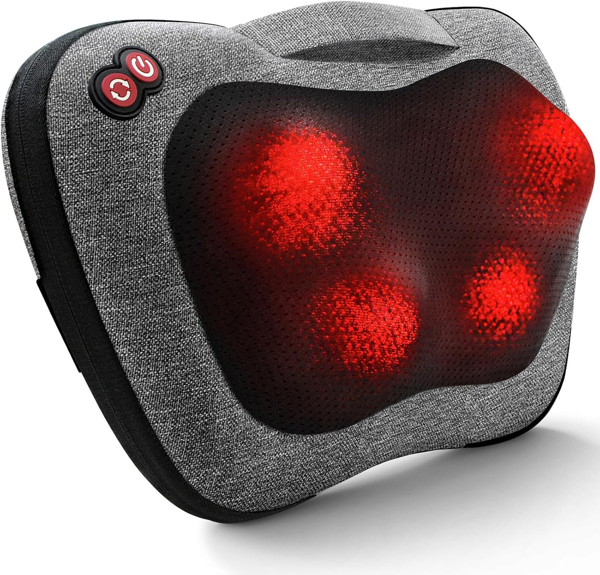 VIKTOR JURGEN Shiatsu Back Massager with Heat for Pain Relief, Gray