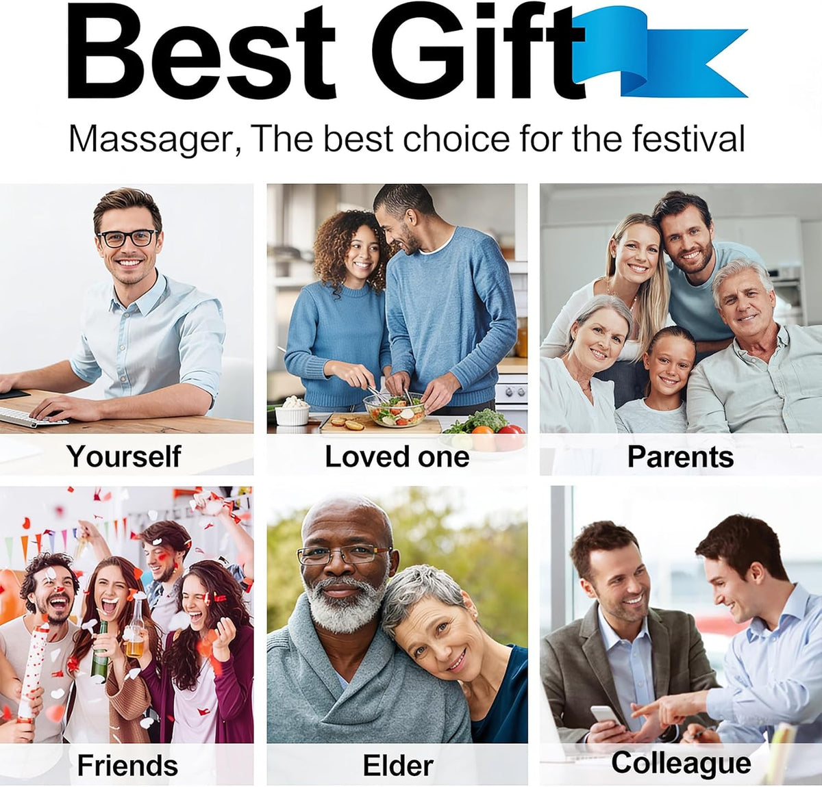 Mo Cuishle Women Men Gifts, Shiatsu Back Shoulder & Neck Massager with Heat