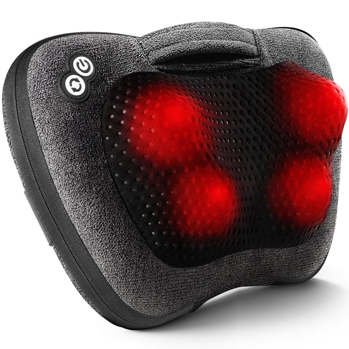 VIKTOR JURGEN Shiatsu Back Massager with Heat for Pain Relief, Gray