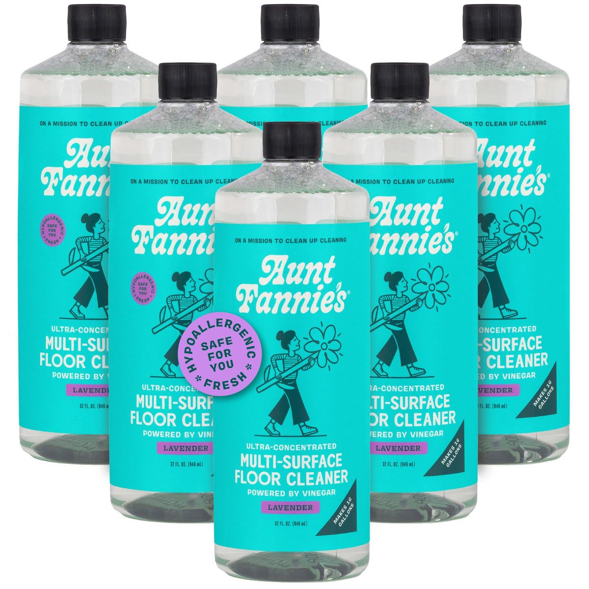 Aunt Fannie's Whole Home Cleaning Bundle, Multi-Surface, 5 Pieces