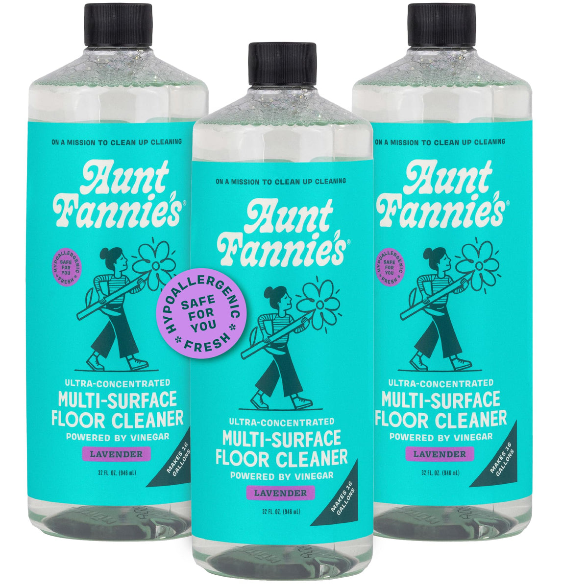 Aunt Fannie's Whole Home Cleaning Bundle, Multi-Surface, 5 Pieces