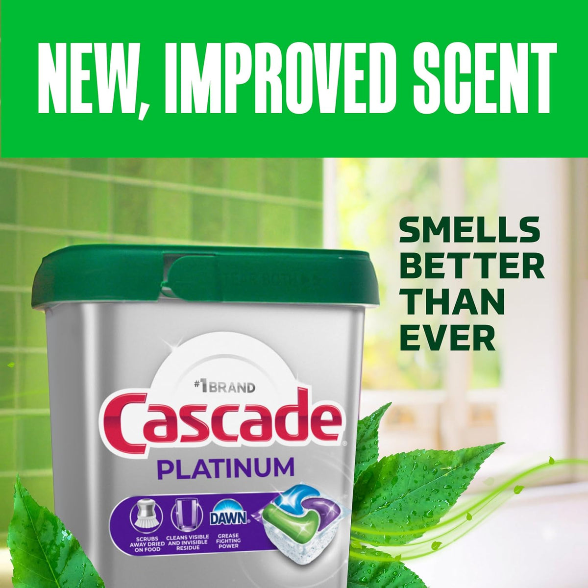 Cascade Platinum Dishwasher Pods, Dishwasher Detergent, Dish Detergent Soap, Fresh, 71 count (Pack of 2)