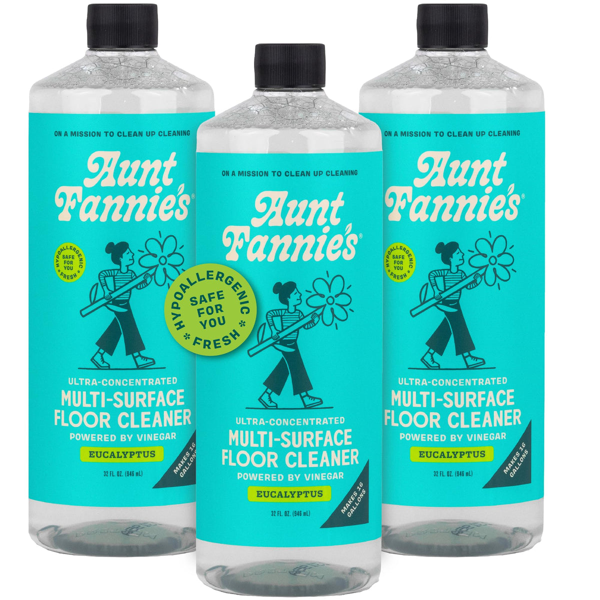 Aunt Fannie's Whole Home Cleaning Bundle, Multi-Surface, 5 Pieces